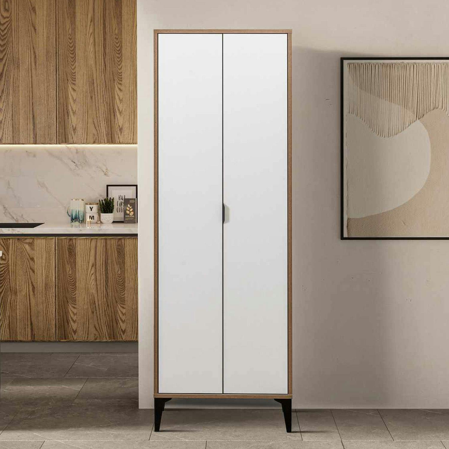 Armoire de cuisine blanche 2 portes BYRON