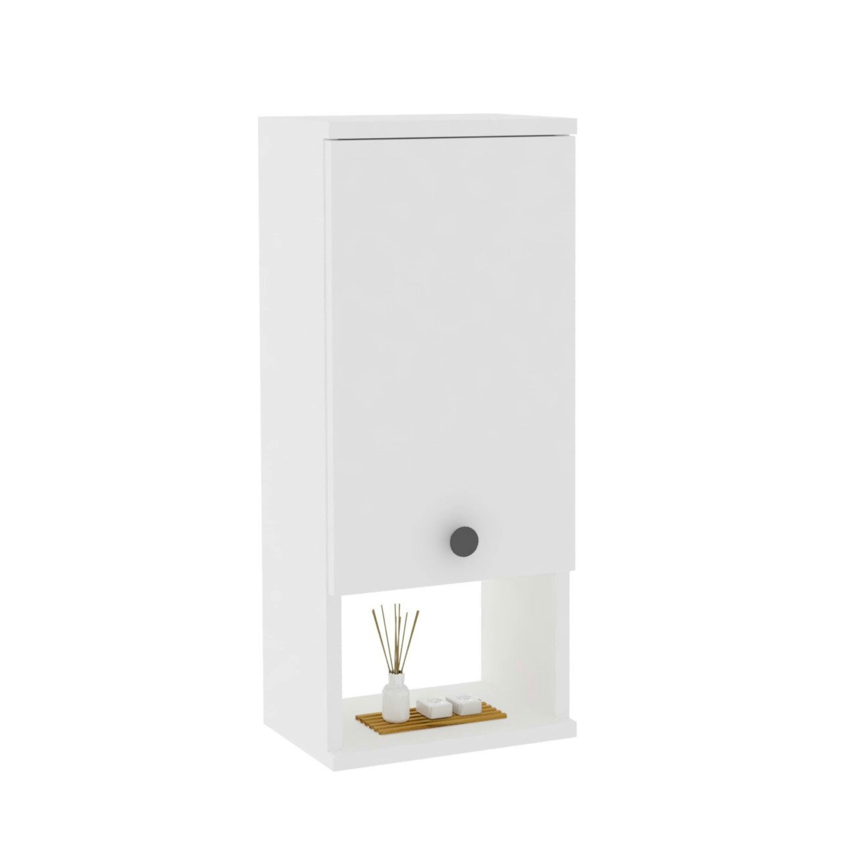 Armoire de toilette blanche, 1 porte 1 niche MARFA