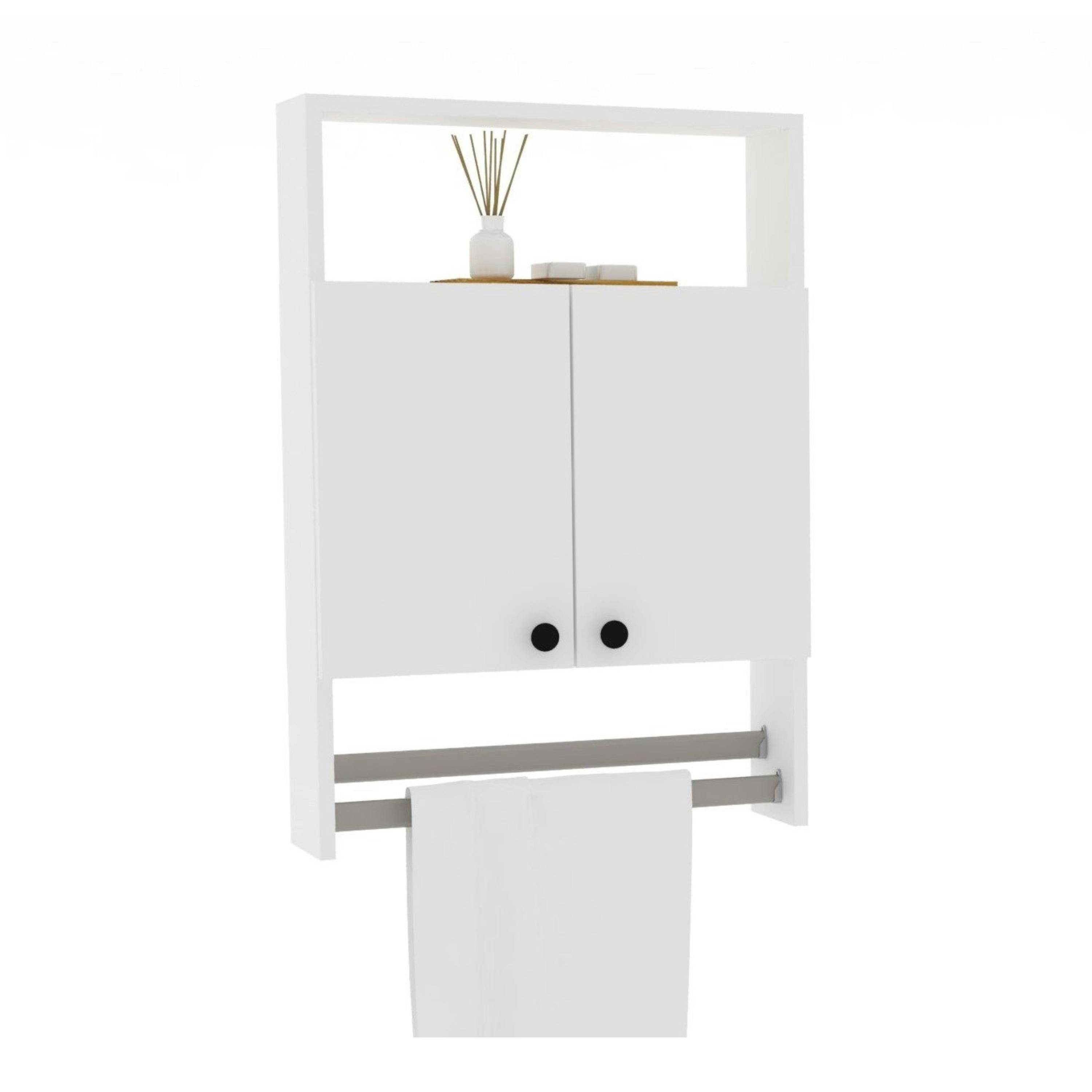 Armoire de toilette blanche 1 porte-serviettes MARFA