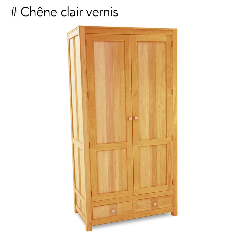 Armoire exotique hévéa 100x195cm GALA