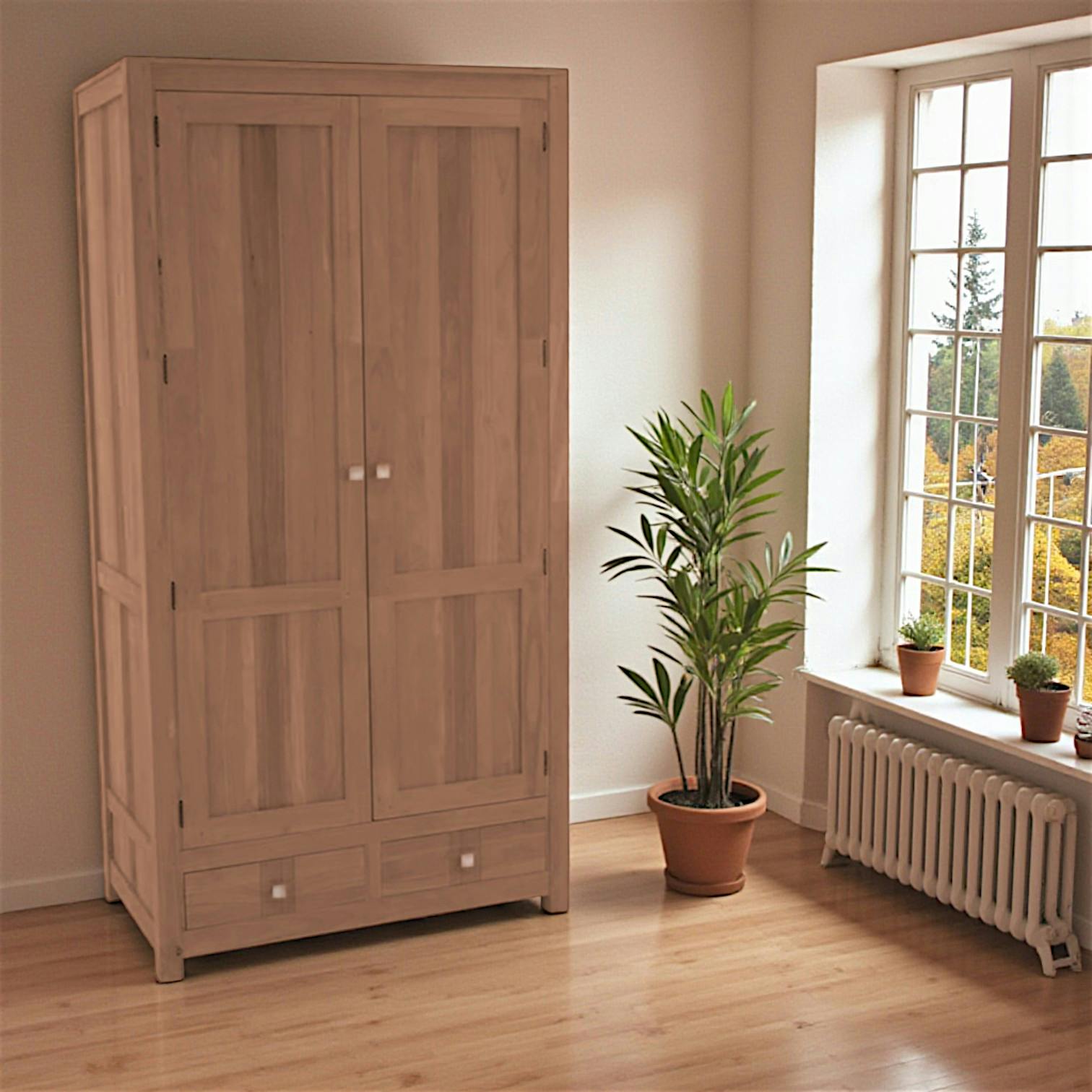 Armoire exotique hévéa 100x195cm GALA