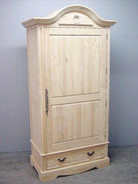 Armoire Hévéa 1 porte 100x55x200cm TRADITION