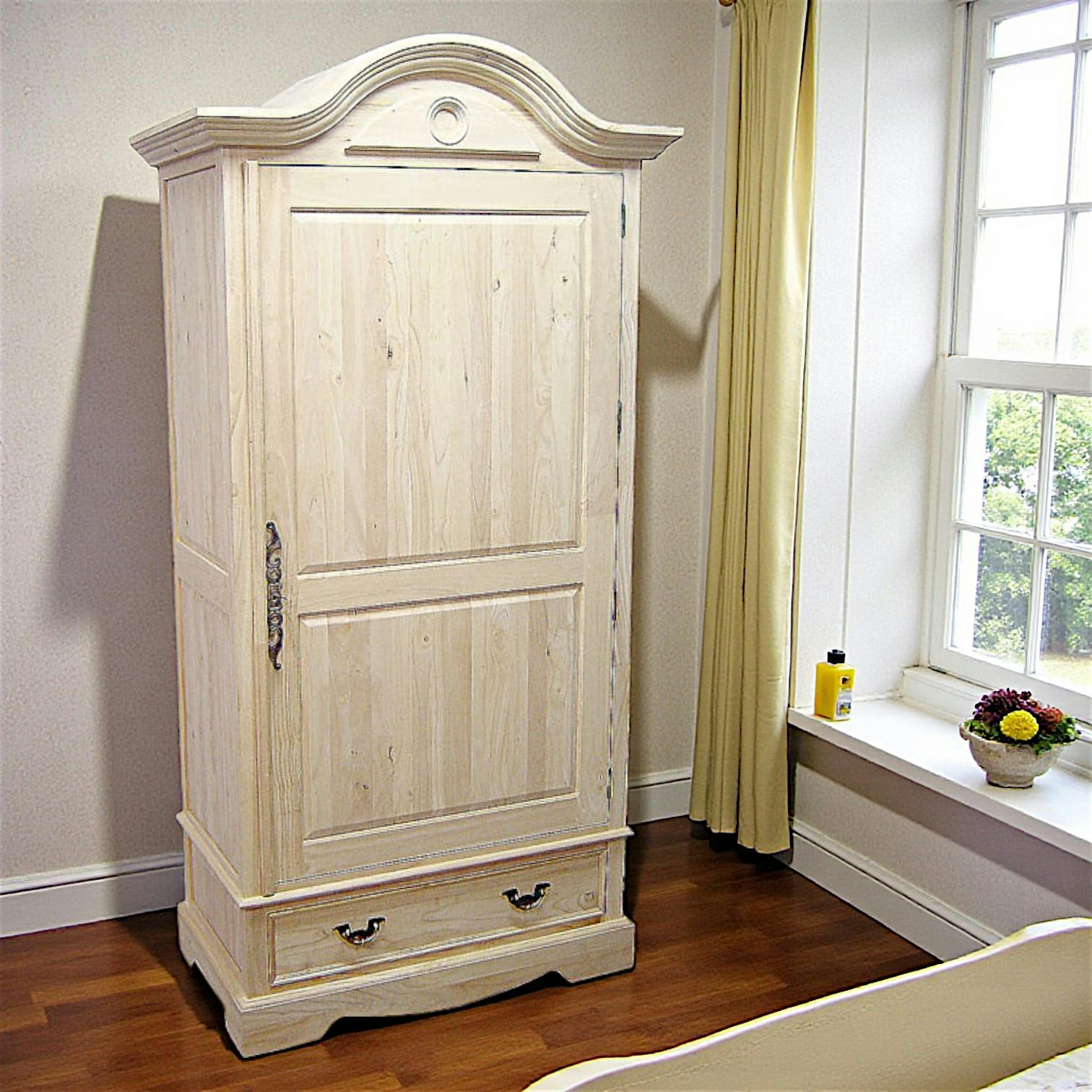 Armoire Hévéa 1 porte 100x55x200cm TRADITION