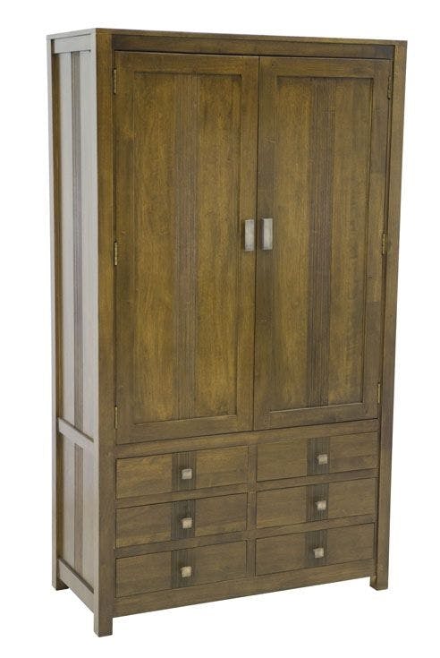 Armoire hévéa 6 tiroirs 100x175cm GALA