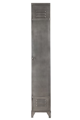 Armoire métallique 3 étagères gris clair 29x41x175 cm ref.30022917