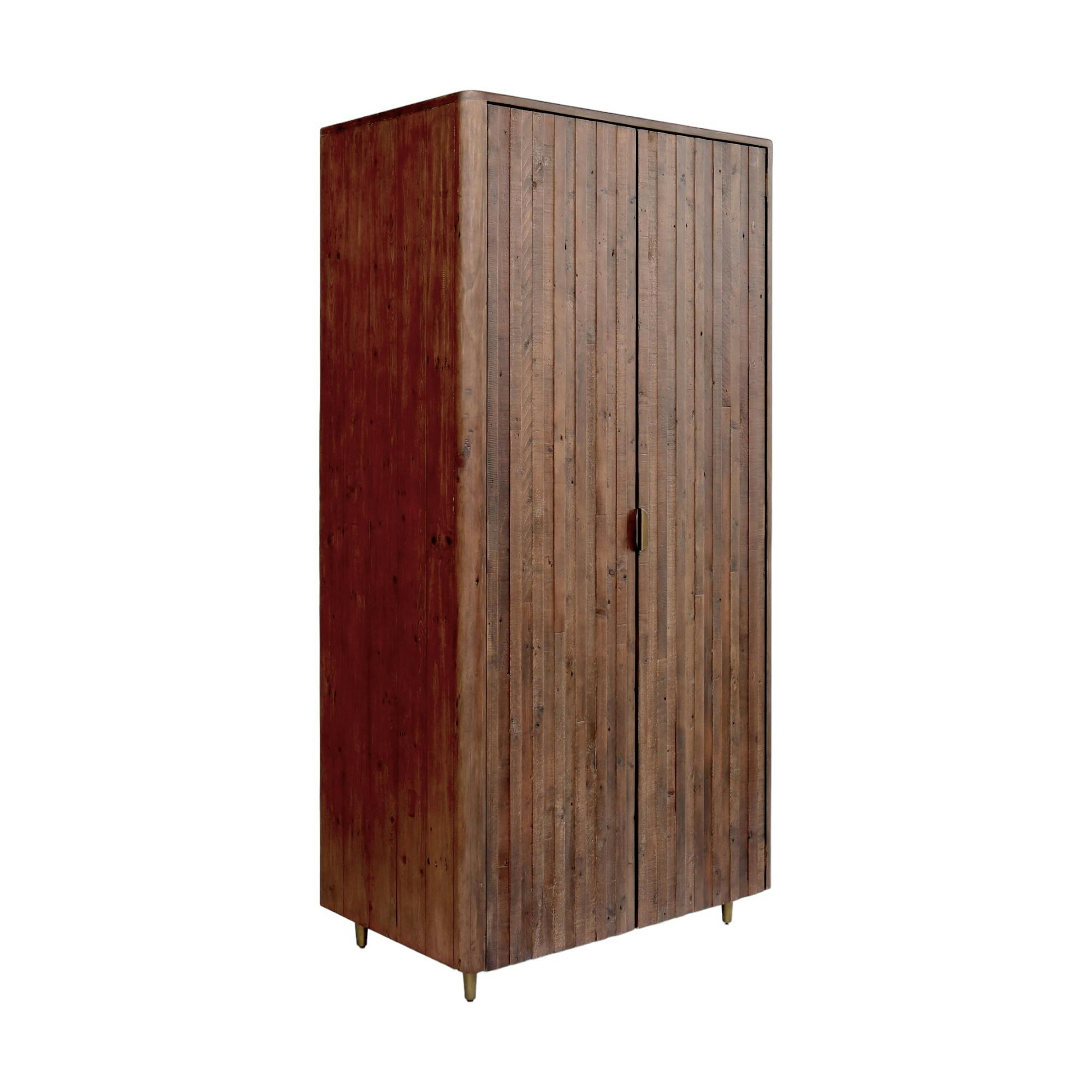 Armoire penderie bois recyclé brun QUEENSTOWN