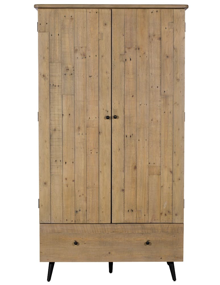 Armoire penderie bois recyclé clair SALERNE Armoires / Penderies Pier Import