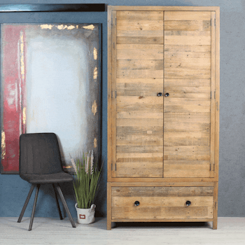 Armoire penderie en bois recyclé BRISBANE