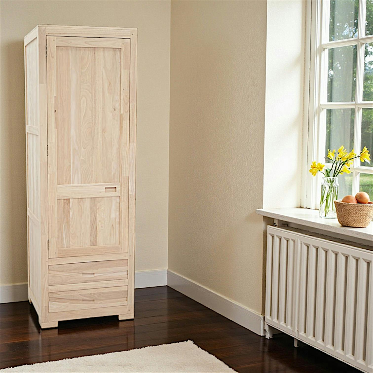 Penderie D'entrée Meuble Vestiaire Avec Barre - Armoire à Linge Palazzo Int Beige