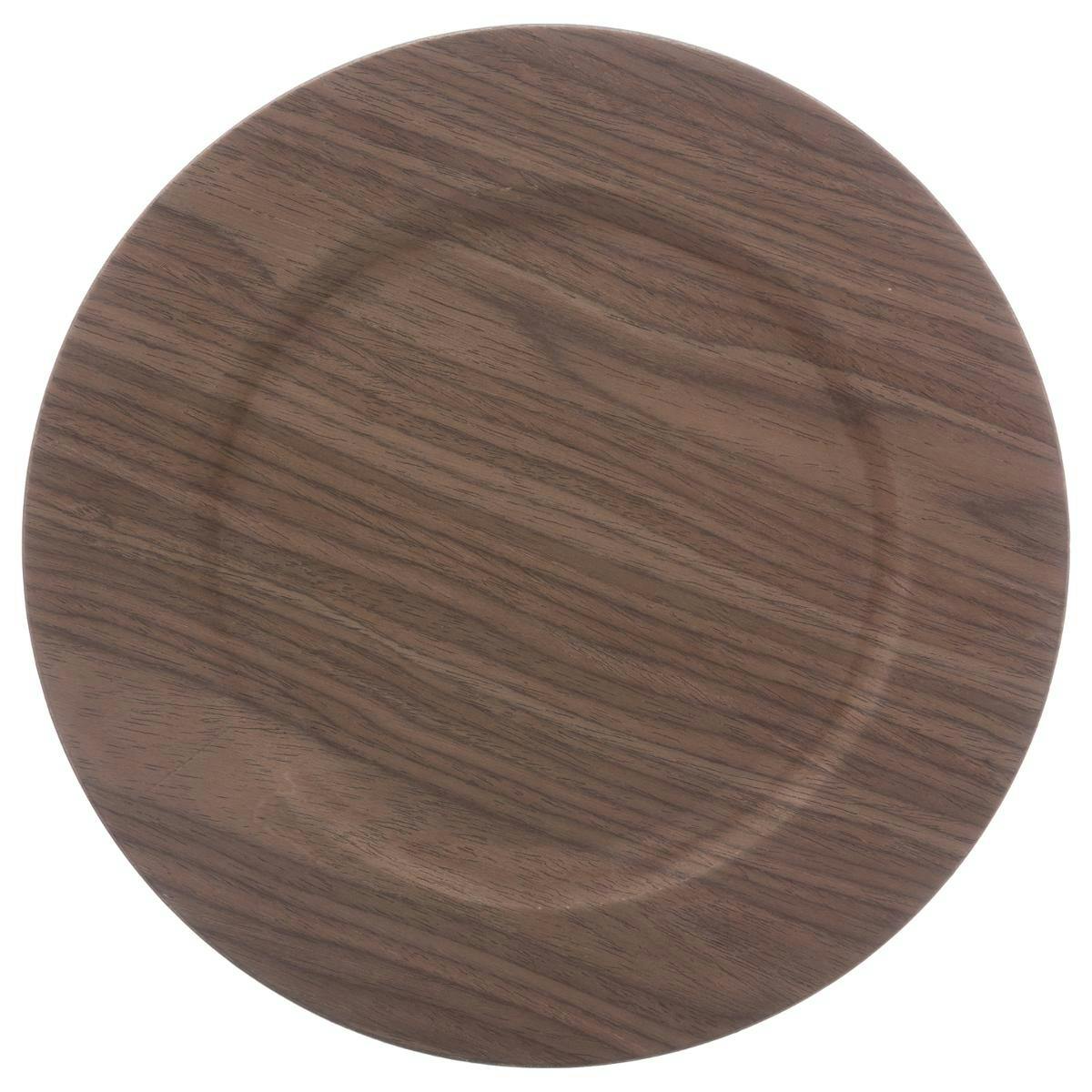 Assiette de présentation couleur bois foncé