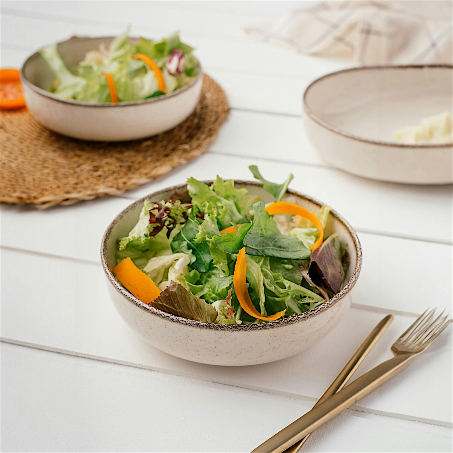 Assiette d'entrée creuse beige antique 15 cm (lot de 6) ELDA