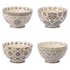 Assortiment de 4 bols en céramique avec motifs graphiques