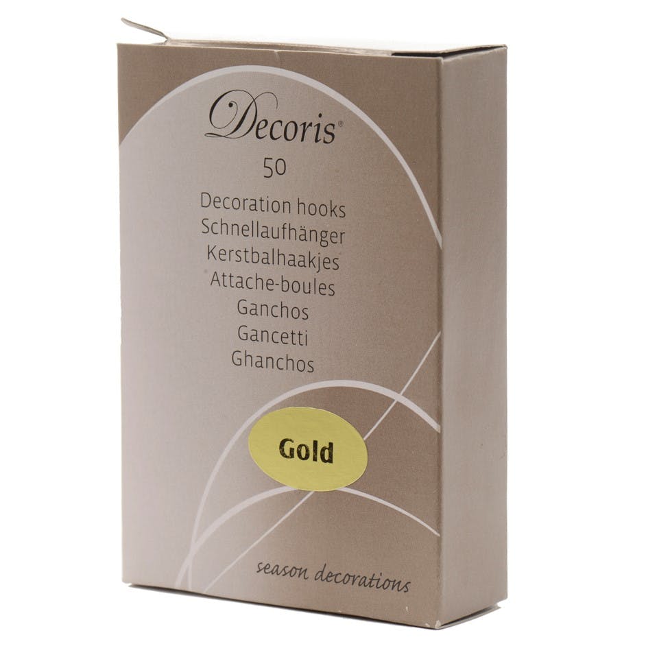 Attaches pour boules de Noël finition dorée (boîte de 50)