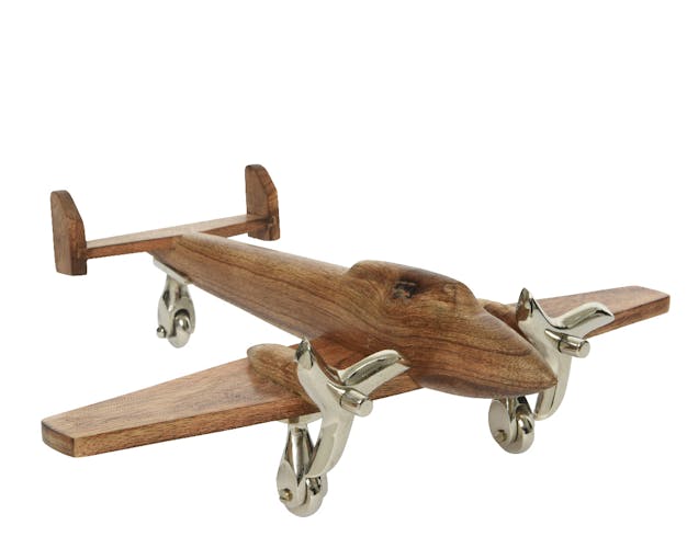 Avion en bois de manguier et métal