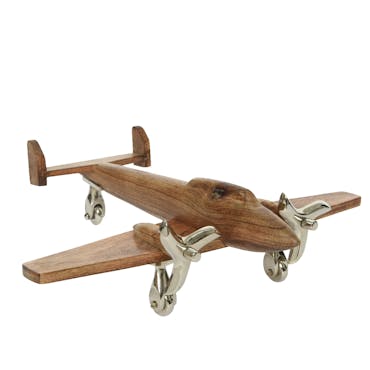  Avion en bois de manguier et métal