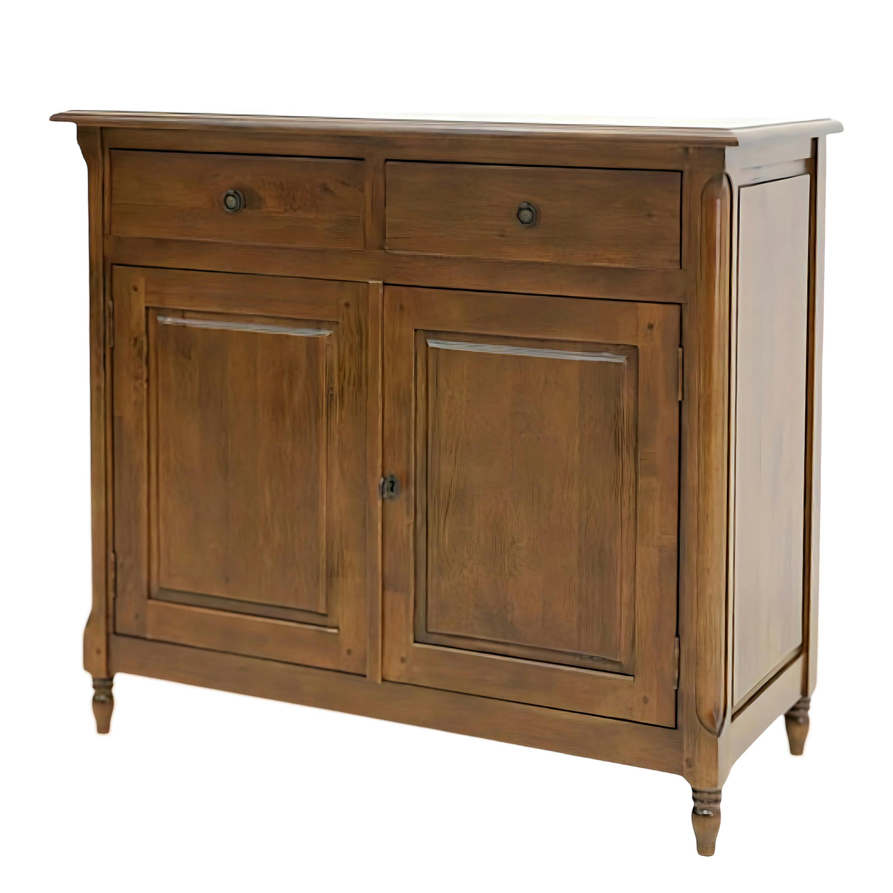 Bahut bas ancien hévéa 100x90cm TRADITION