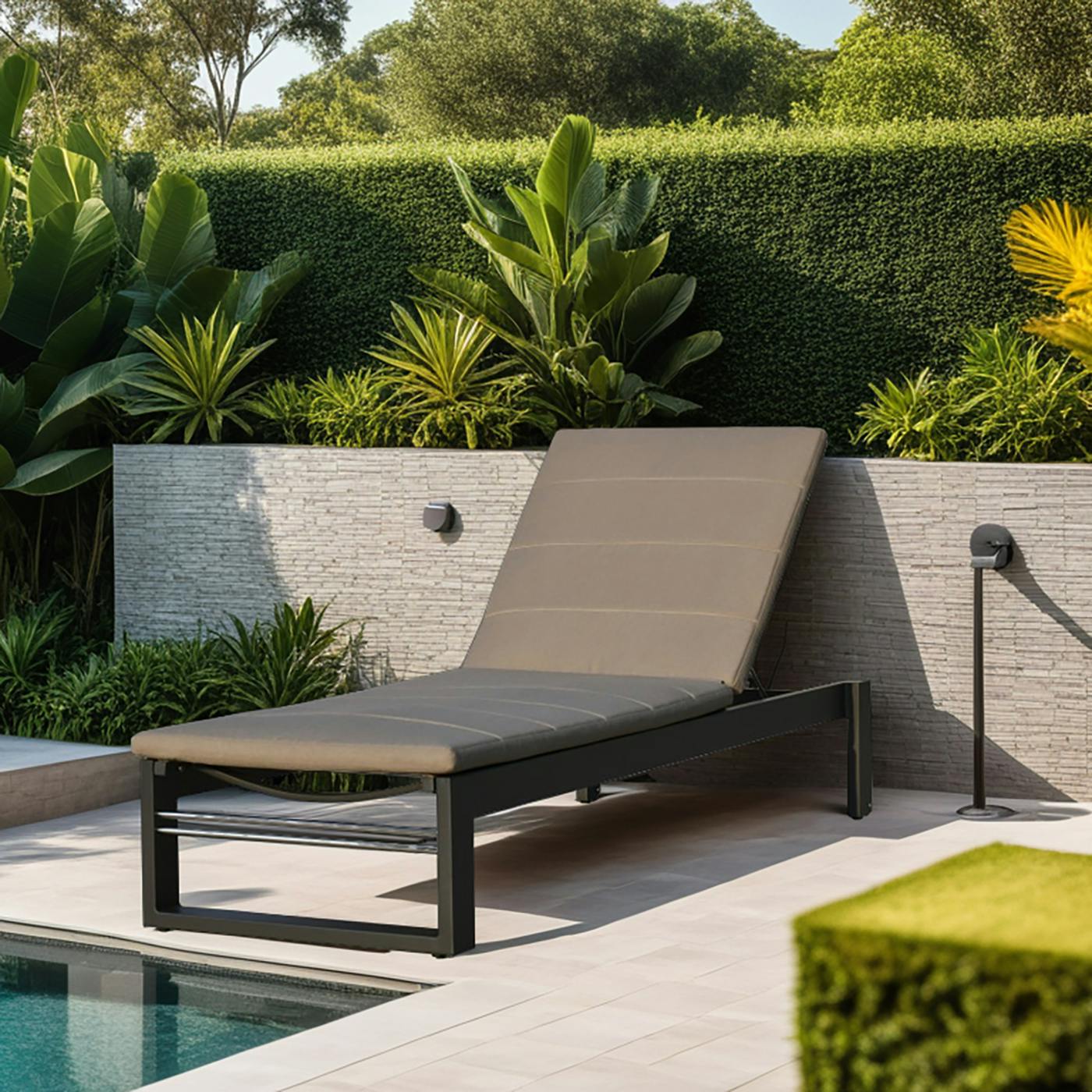Bain de soleil design anthracite ST TROPEZ