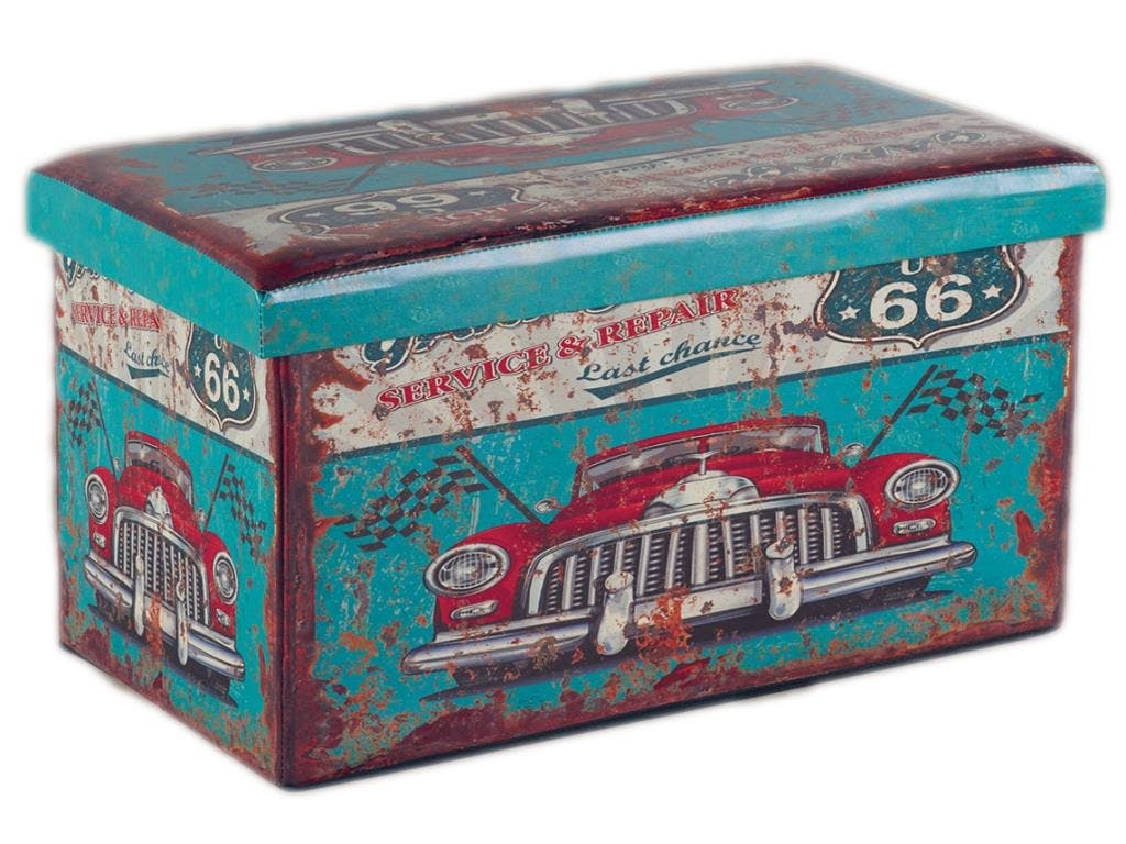 Banc avec rangement Route 66 L76xP40,5xH41 ROTA