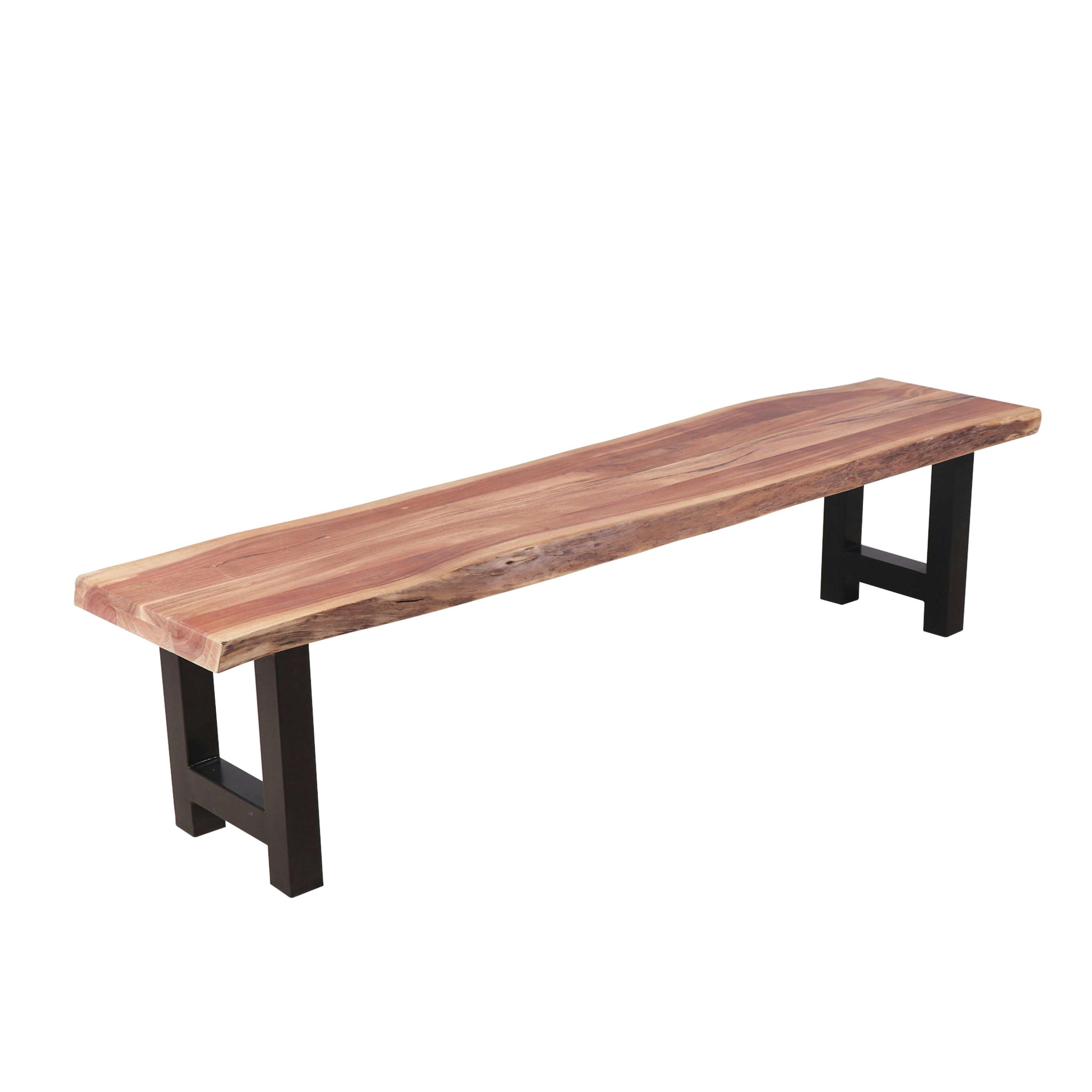 Banc bois massif métal 190cm MELBOURNE