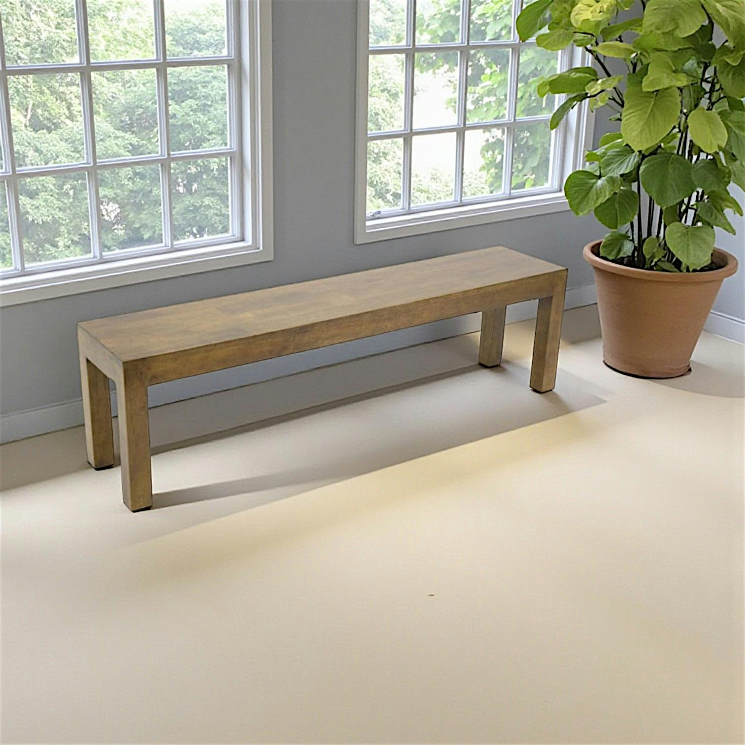 Banc bois moderne hévéa 160cm OLGA