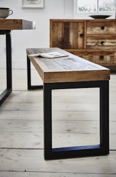 Banc Doum Bois Brut Et Tresse Palmier Par Tinekhome 30x60x30 Cm H Tabouret Marocain Petit Banc En Bois Tabouret Bois