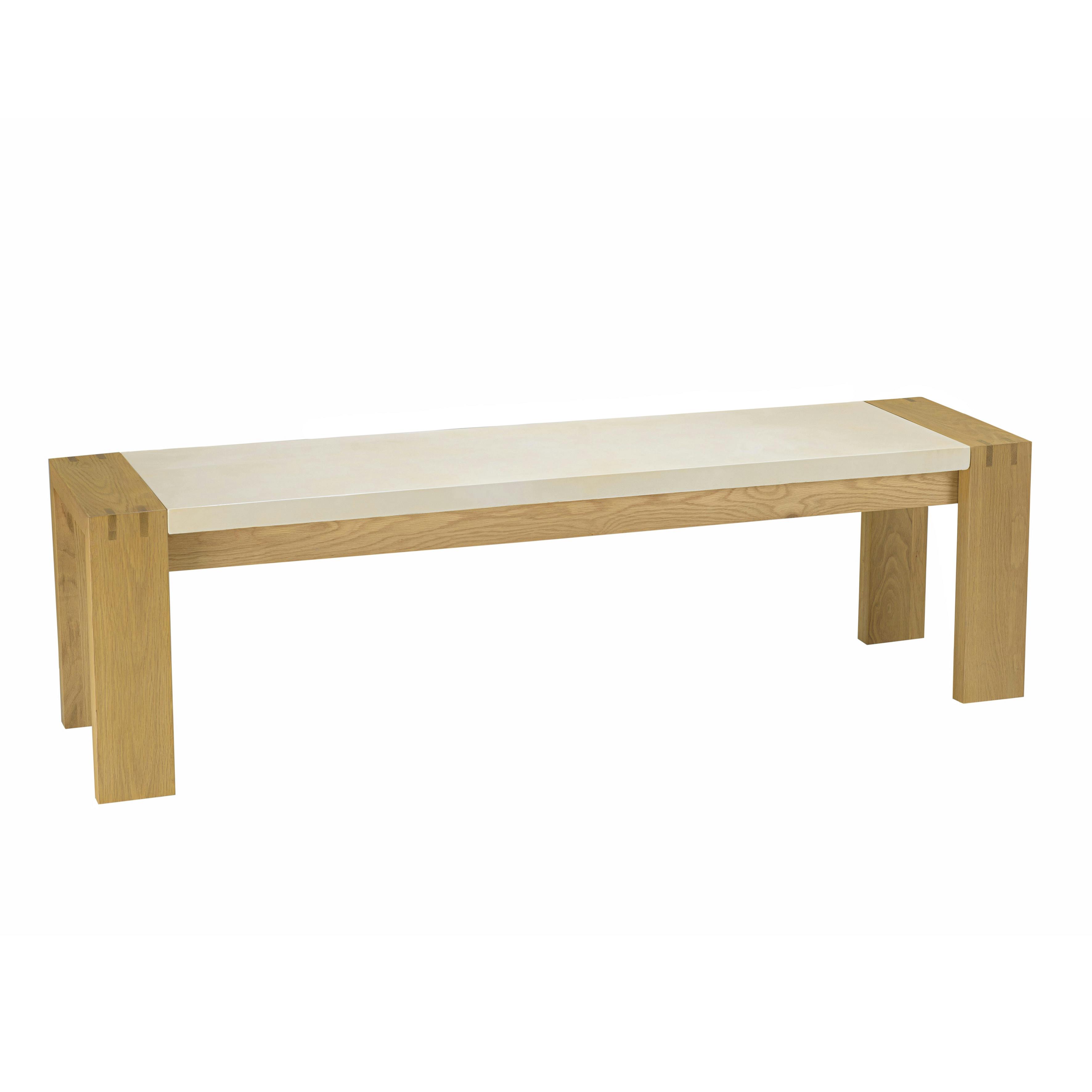 Banc chêne et béton beige 162 cm BRASILIA