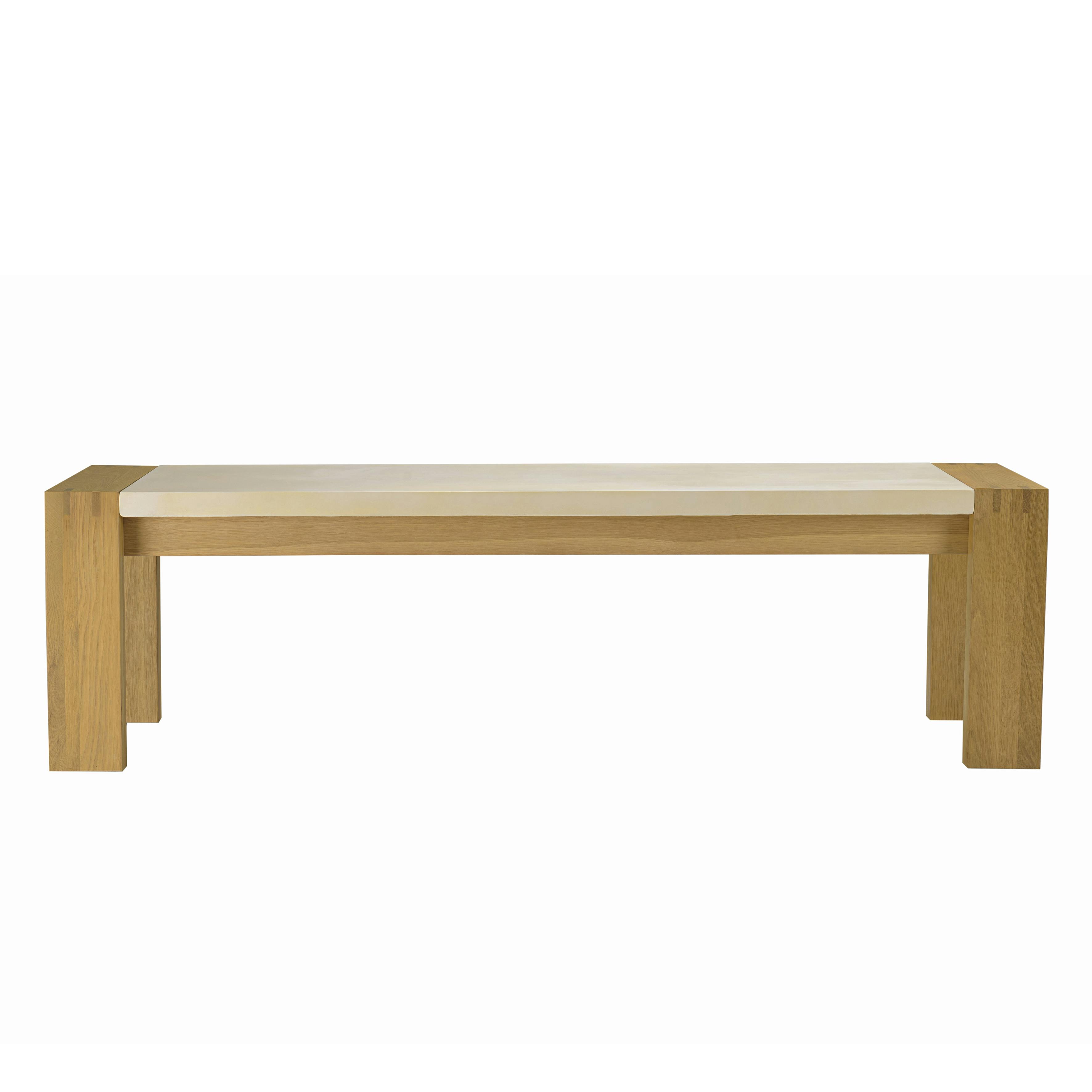 Banc chêne et béton beige 162 cm BRASILIA