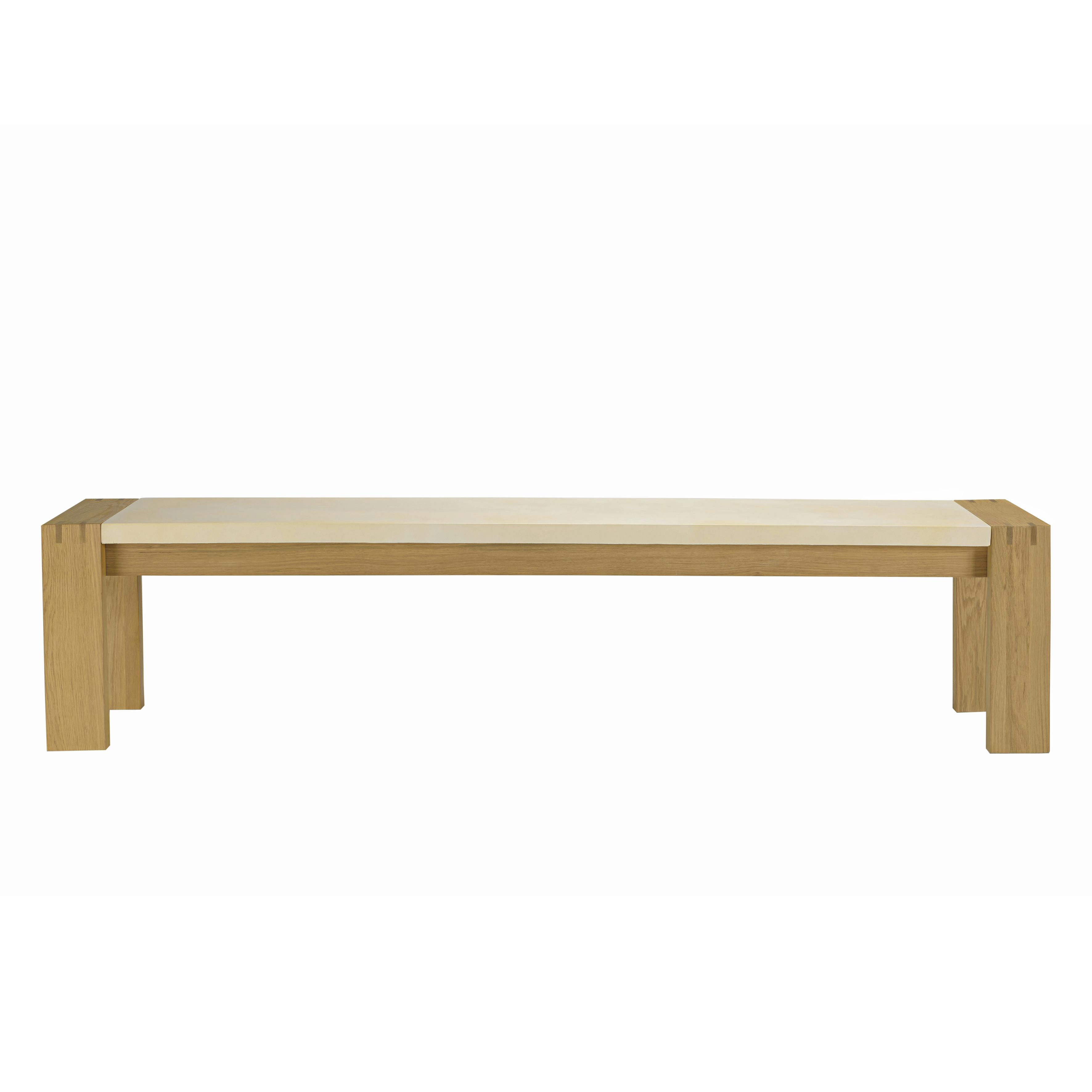 Banc chêne et béton beige 202 cm BRASILIA