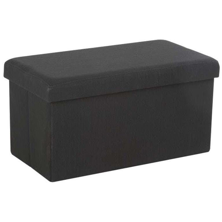 Banc coffre de rangement pliant Gris foncé 76,5x40,5x40,5cm