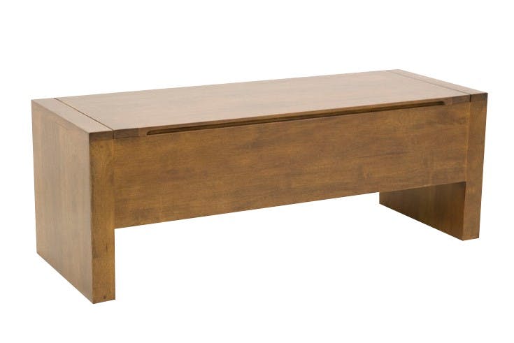 Banc coffre hévéa 118cm HELENA