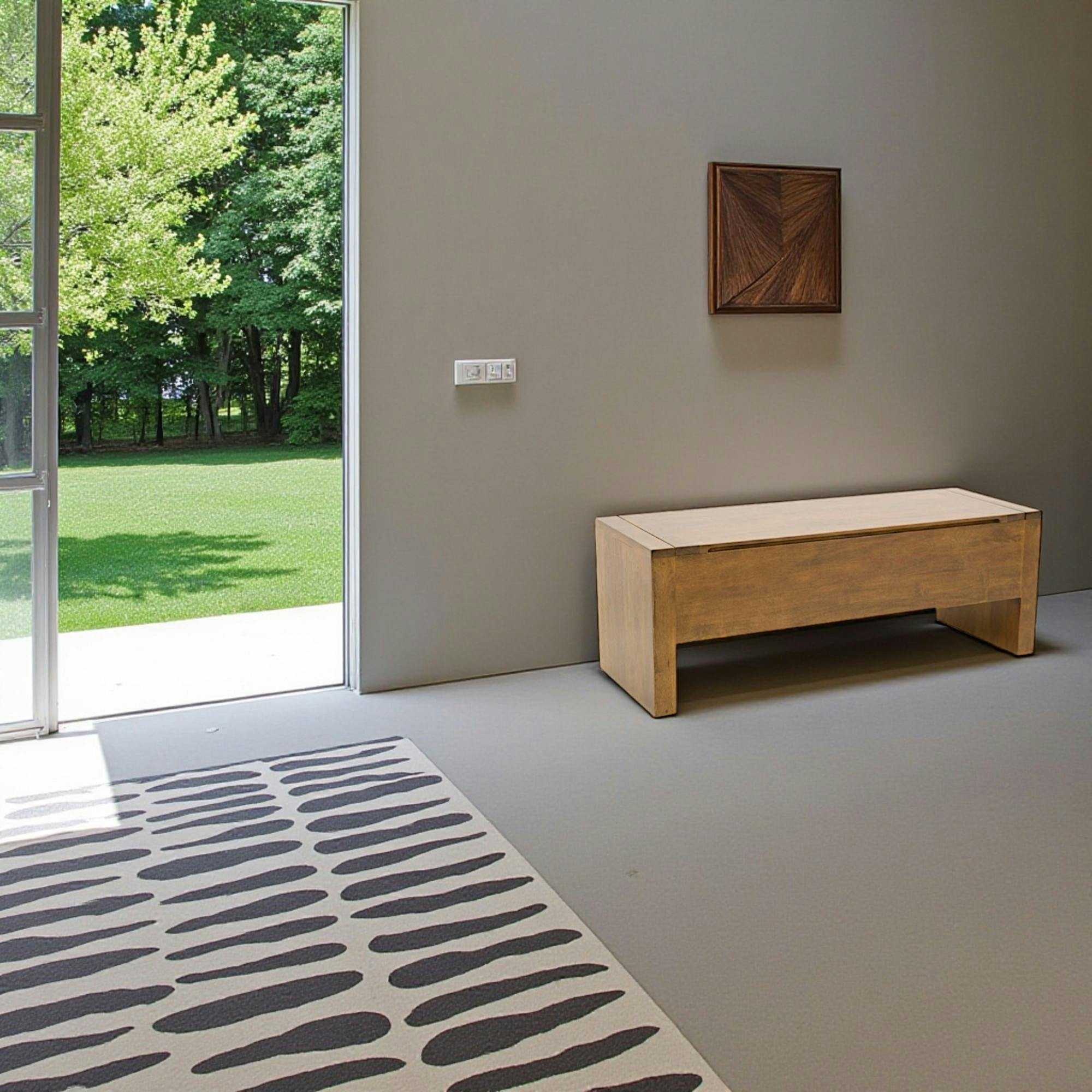 Banc coffre hévéa 118cm HELENA