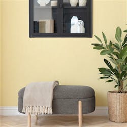Banc coffre marron avec pieds en bois blond BRUGES