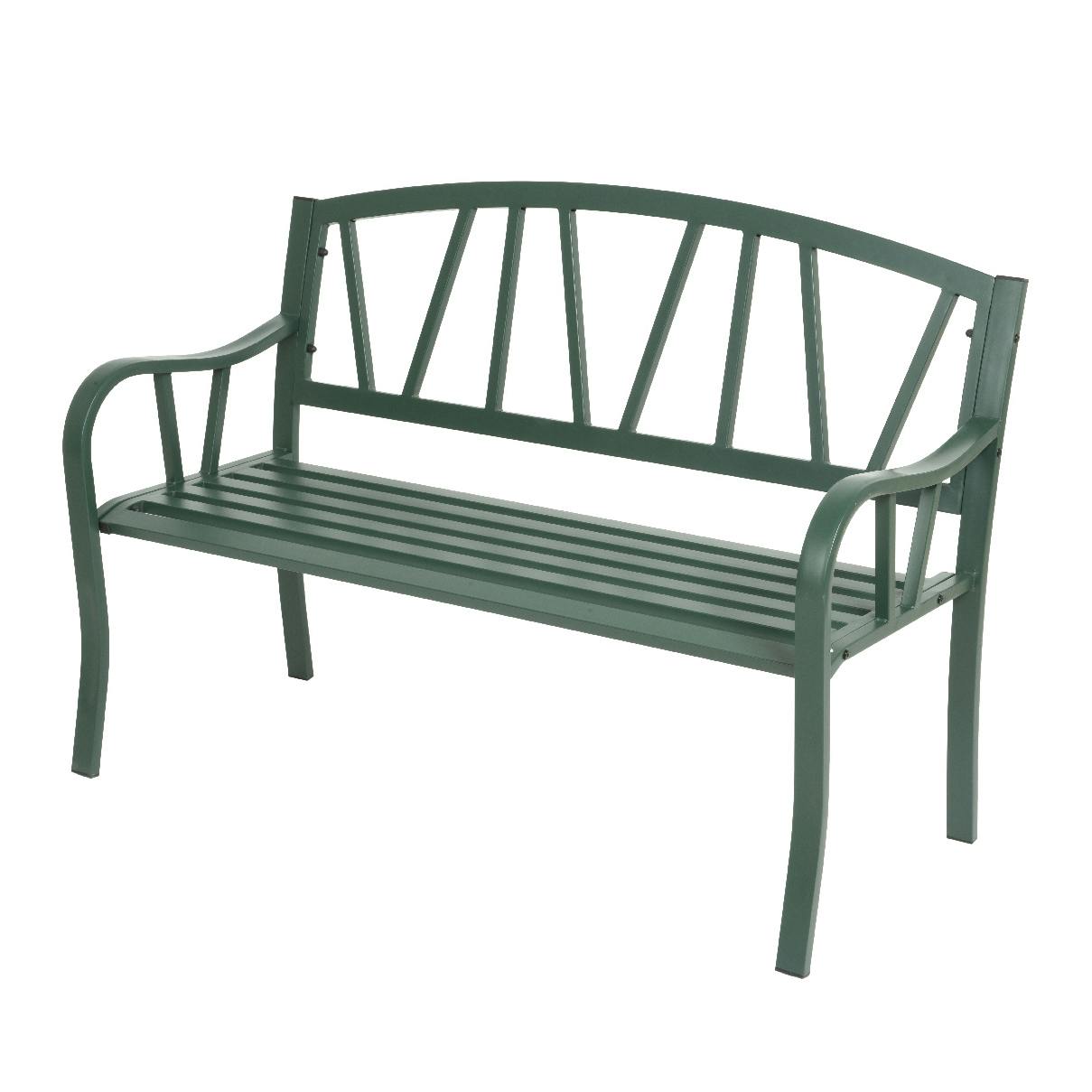 Banc de jardin en fer vert 123 cm GRENADE