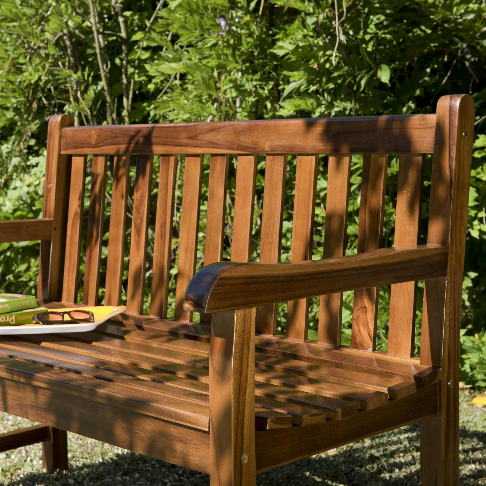 Banc de jardin teck huilé 120 cm SUMMER