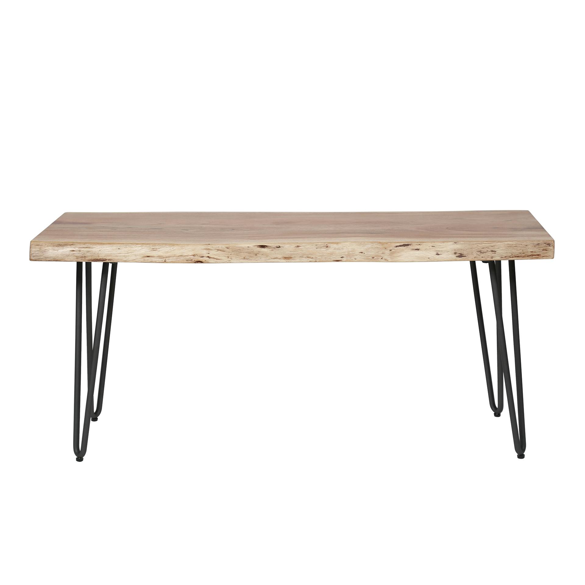 Banc de table à manger bois d'acacia bordure naturelle 100 cm MELBOURNE