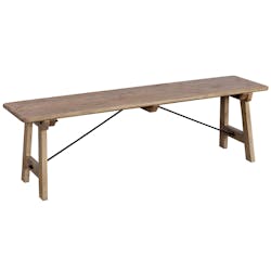 Banc de table bois recyclé clair 150 cm SALERNE
