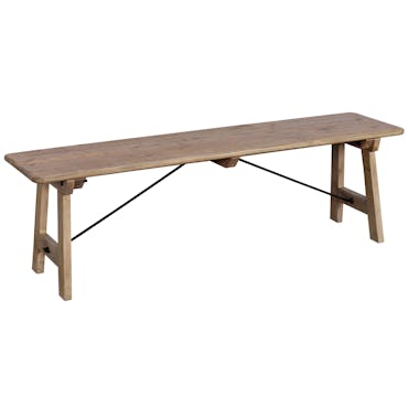  Banc de table bois recyclé clair 150 cm SALERNE