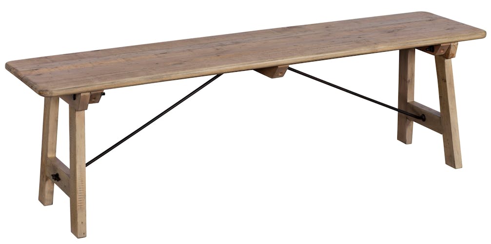 Banc de table bois recyclé clair 150 cm SALERNE
