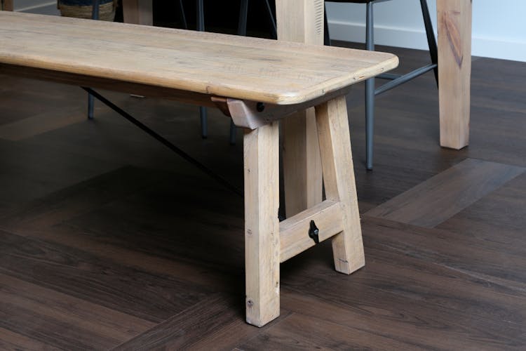 Banc de table bois recyclé clair 186 cm SALERNE