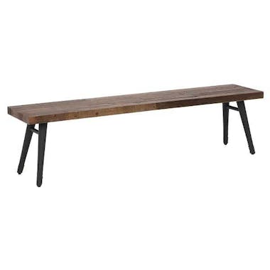 Banc de table bois recyclé piètement noir 140 cm ADÉLAÏDE
