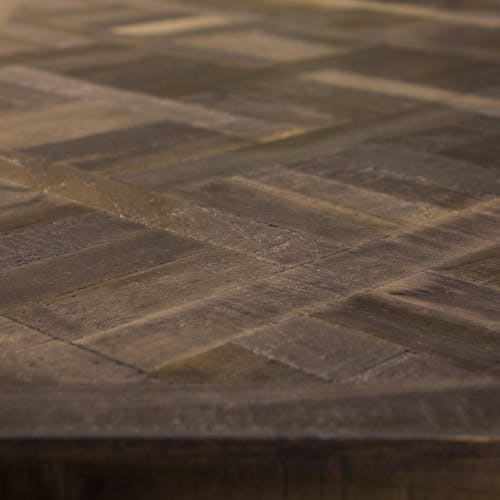 Banc de table en bois de teck brun motif croisé 170 cm AMBON