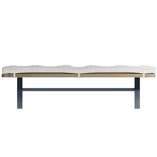 Banc de table en bois finition bleu profond 2m HOVE