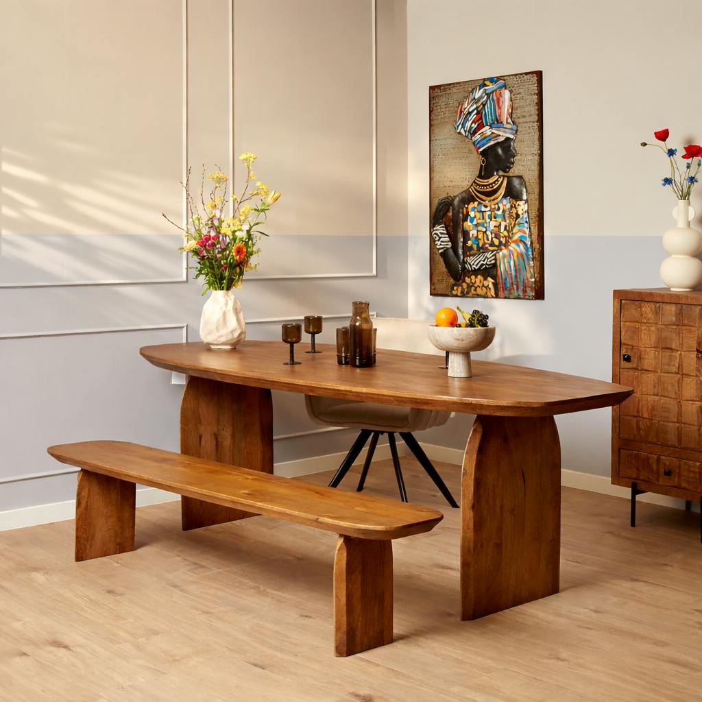 Banc en bois style vintage 280 cm CALDERA