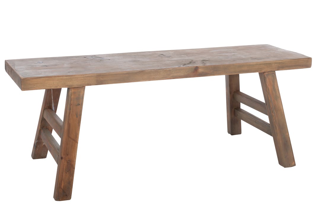 Banc en pin look naturel, 120x35x45cm