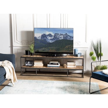  Meuble TV en bois pieds metal de style contemporain