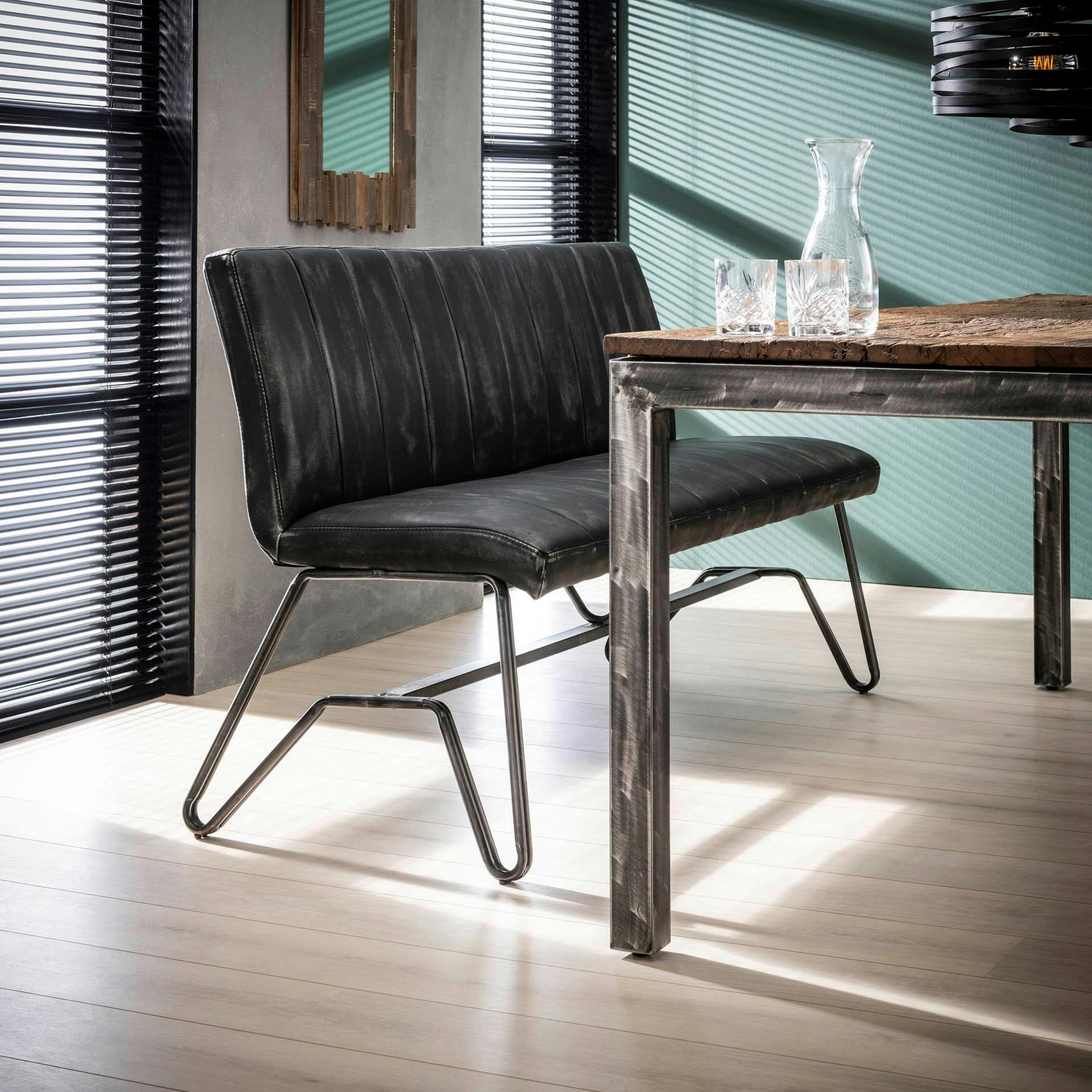 Banc vintage anthracite 150 cm MELBOURNE