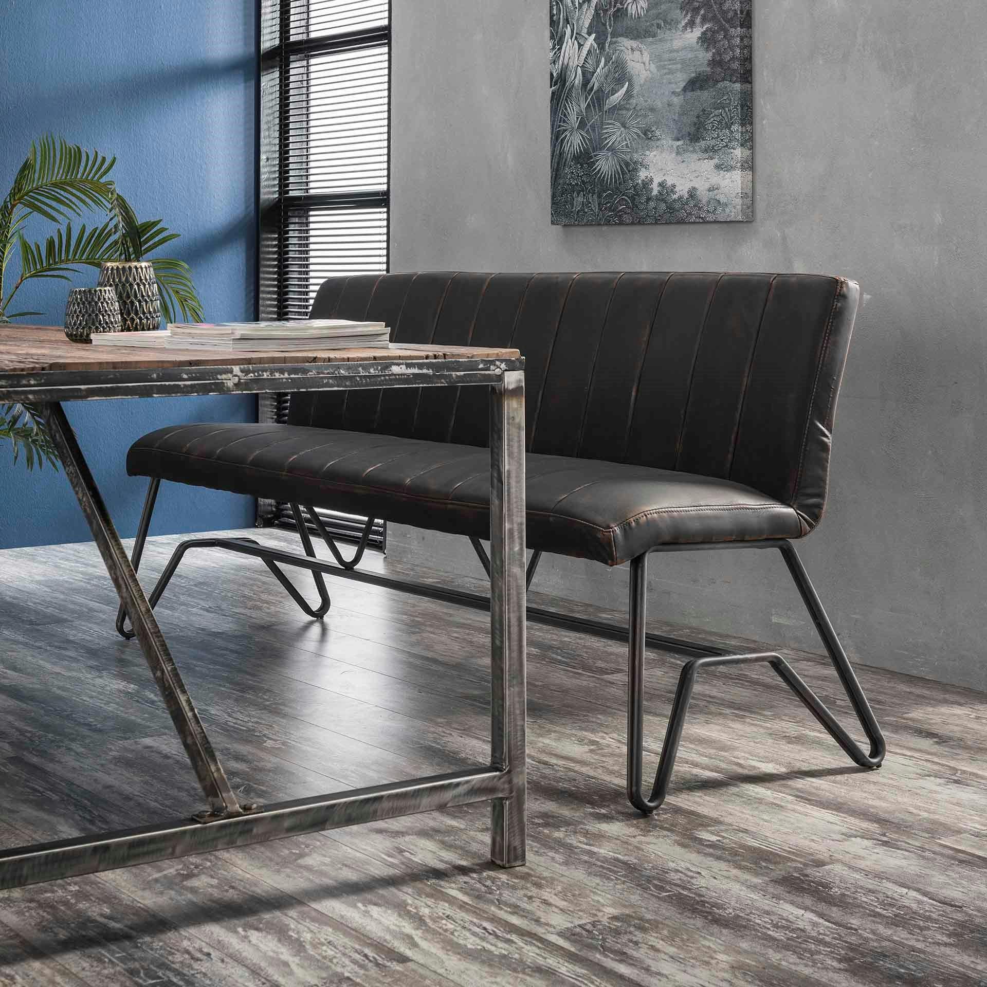Banc vintage brun 180 cm MELBOURNE