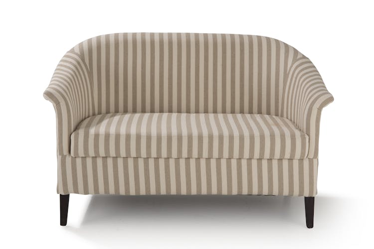 Banquette cabriolet 2 places lin rayures creme MIRA