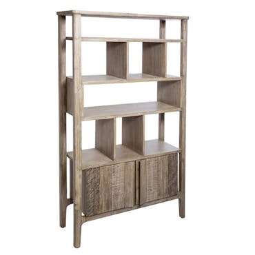 Bibliothèque asymétrique en bois d'acacia HAMILTON