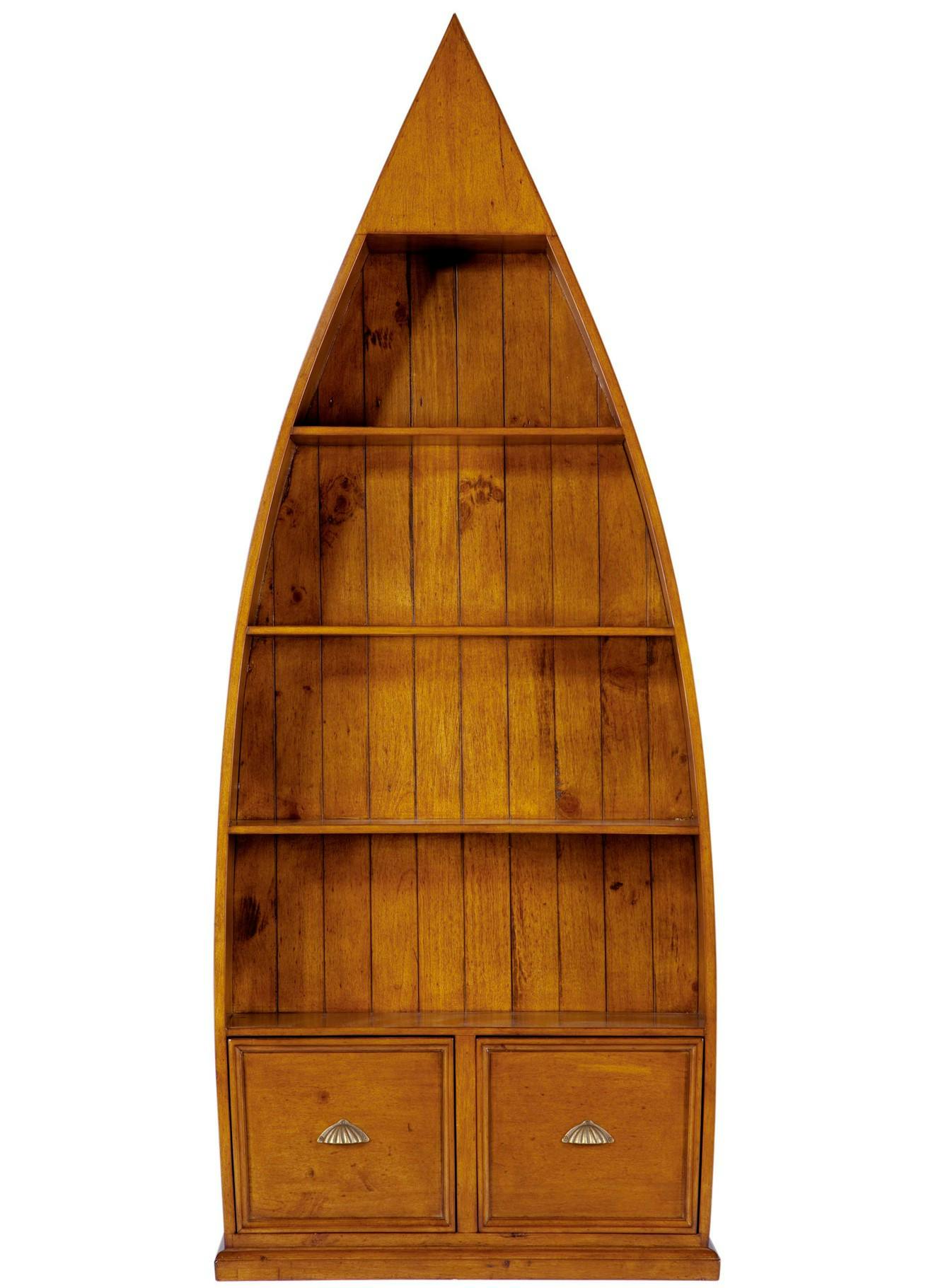 Bibliothèque Industrielle En Teak Recyclé (80x40x180 Cm) - Style Vintage - Occasion En Bon état